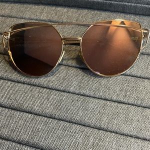 Rose Gold Cat Eye Sunglasses